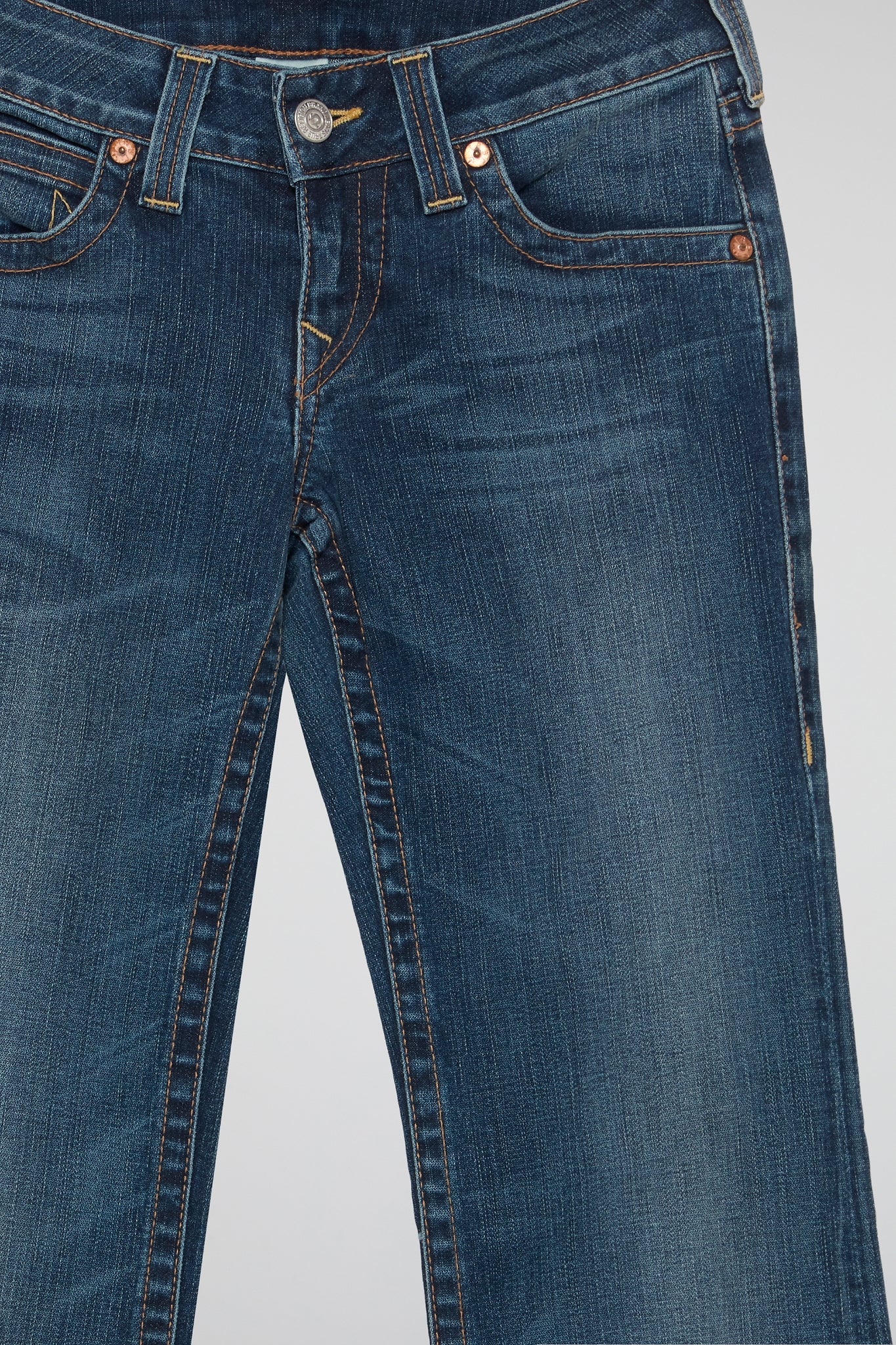 Dark Blue Flared Heritage Jeans