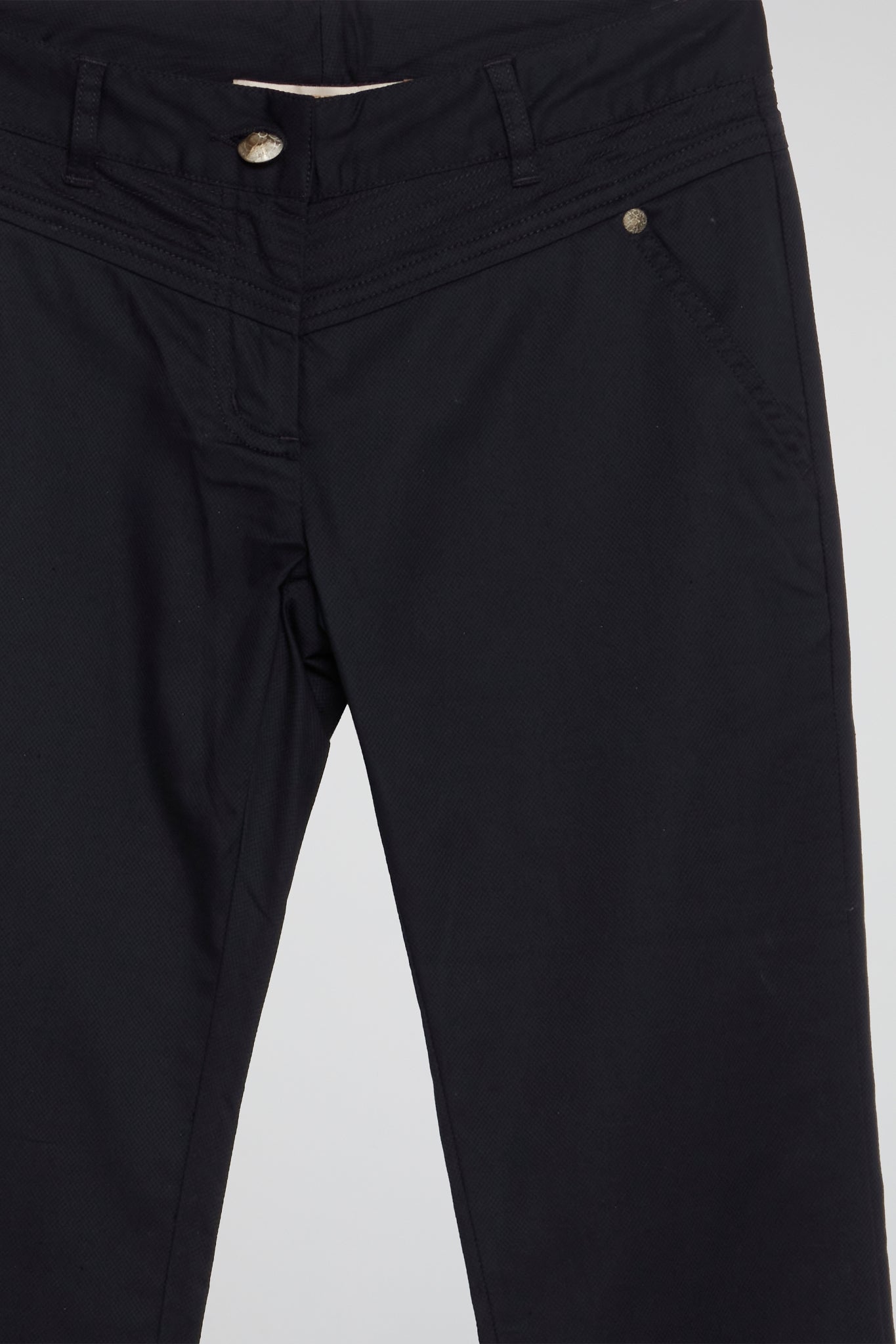 Midnight Black Tailored Bootcut Pants