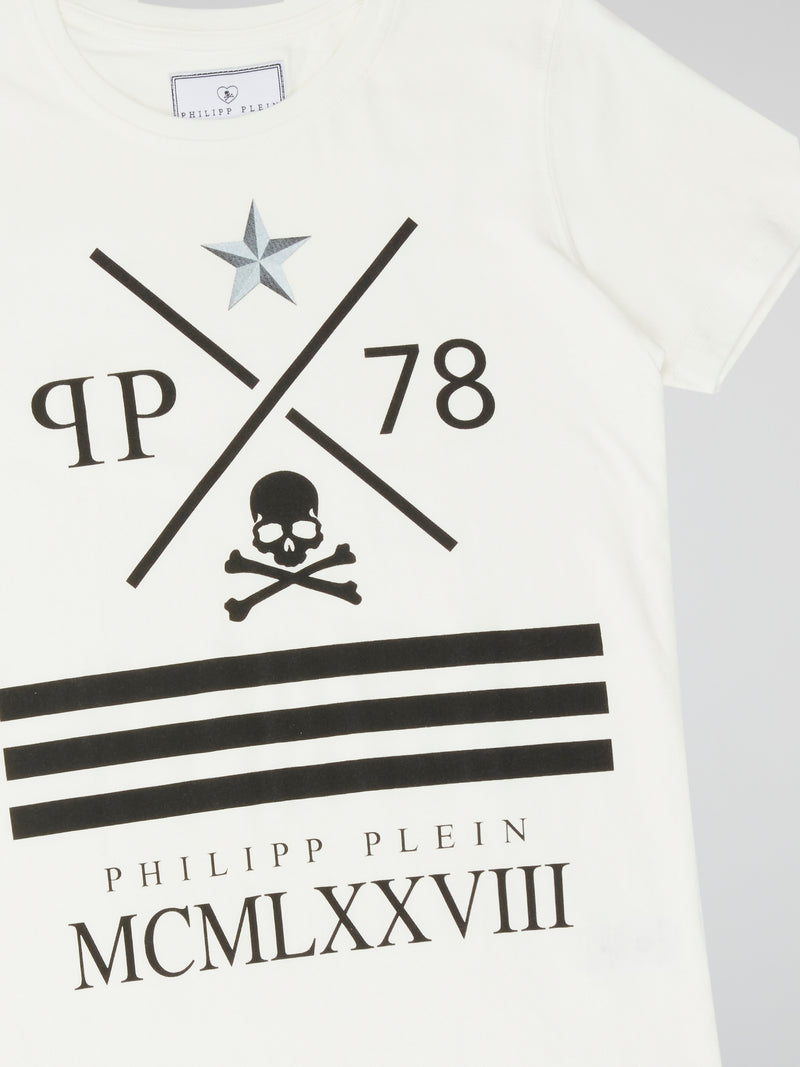 Rebel 1978 White Graphic Tee