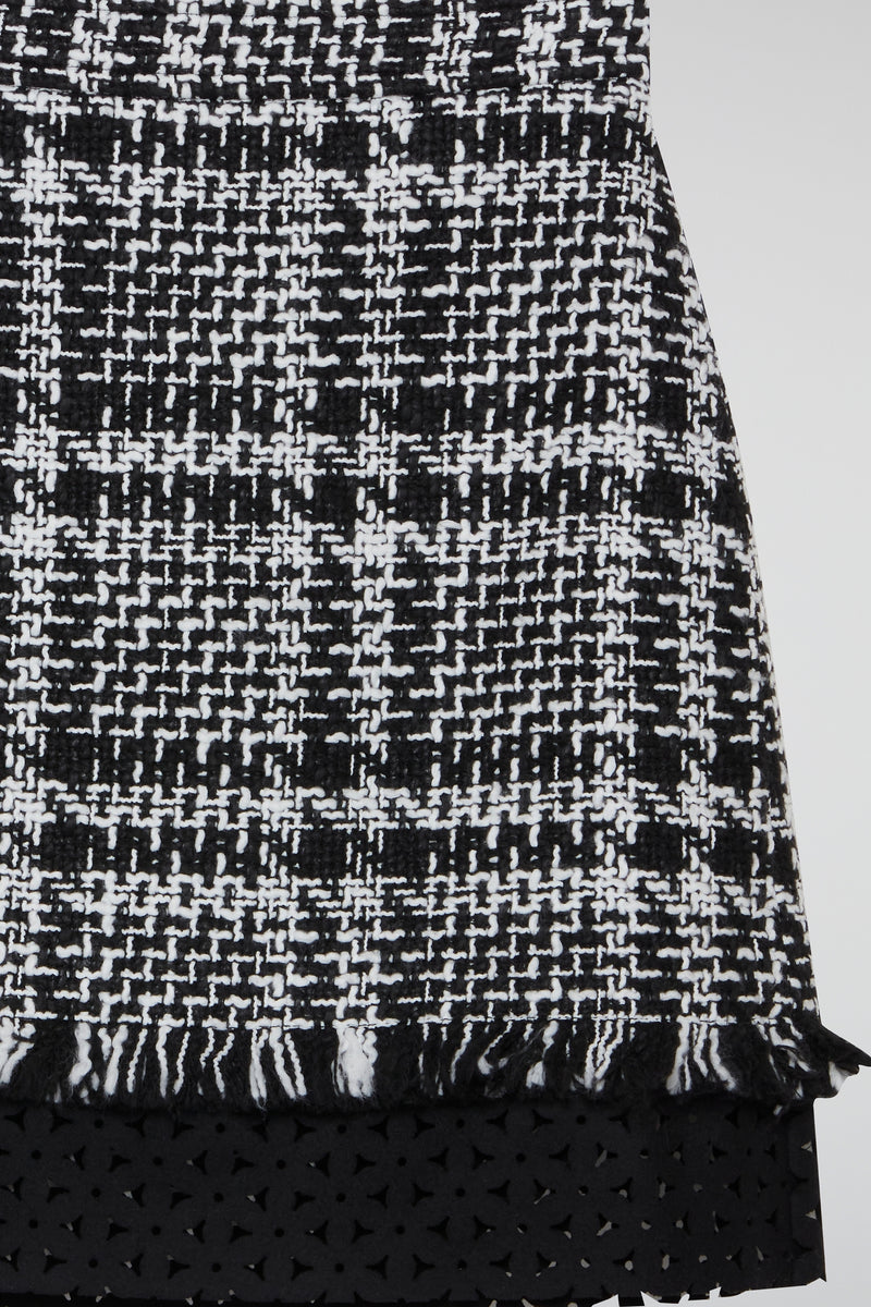Checkered Muse Tweed Skirt