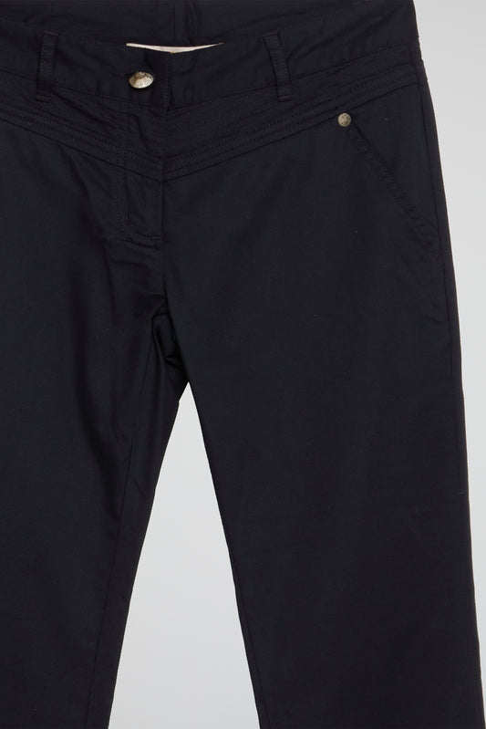 Midnight Black Tailored Bootcut Pants
