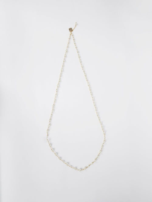 Gold Pearl Link Necklace