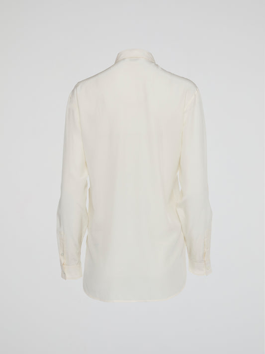 White Cut-Out Detail Shirt