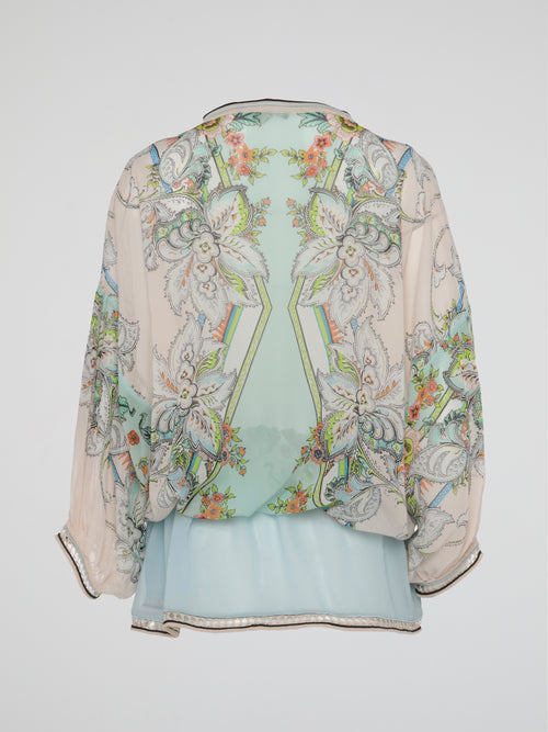 Whispering Willow Embroidered Sheer Kaftan