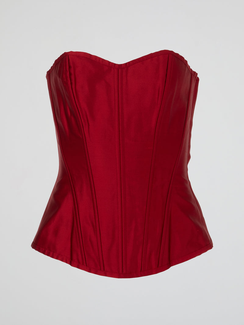 Red Scarlet Satin Bustier Corset