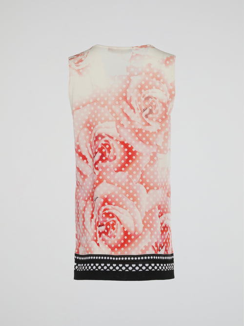 Rose Print Tank Top