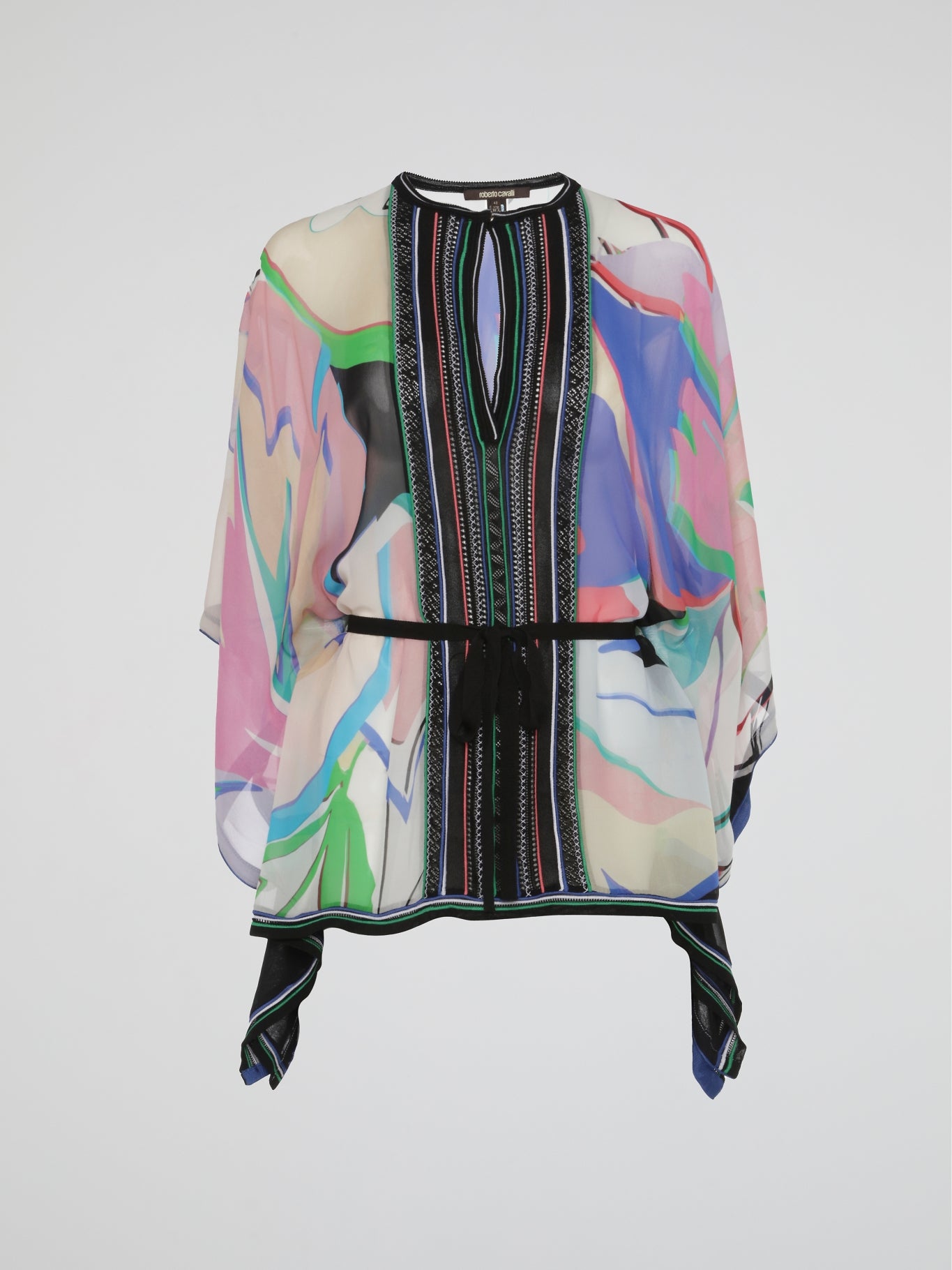Prismatic Flow Sheer Belted Kaftan