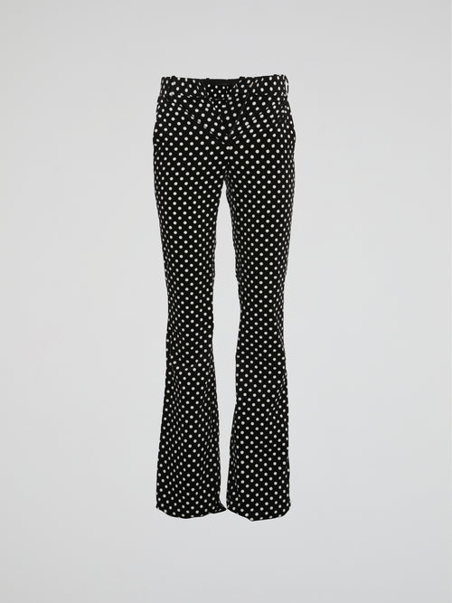 Polka Dot Flared Pants