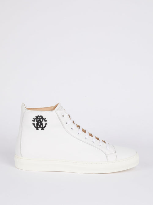 White High Top Monogram Sneakers