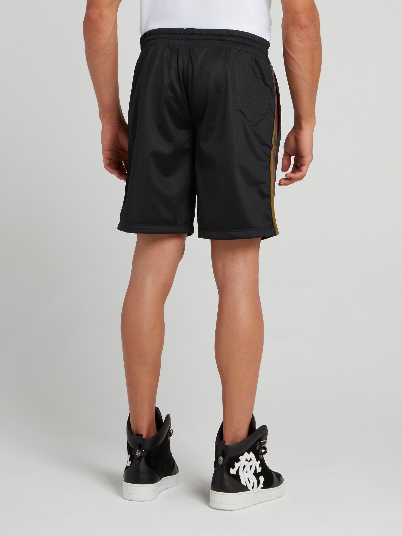 Black Side Stripe Active Shorts