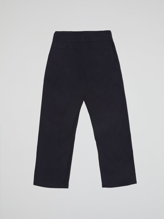 Navy Twill Sailor Buttoned Pants