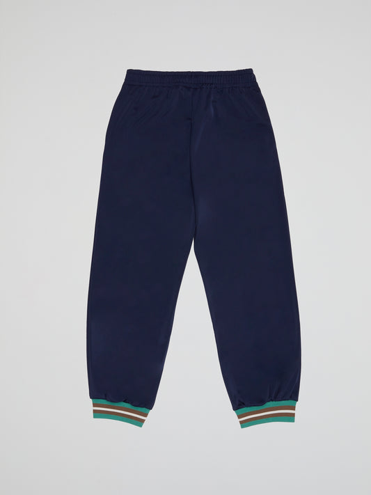 Navy Ankle Ribbed Sweatpants