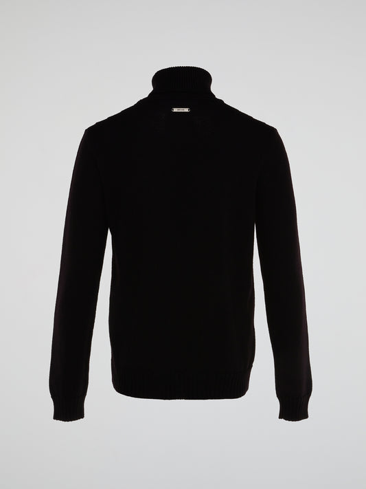 Black Obsidian Knit Turtleneck