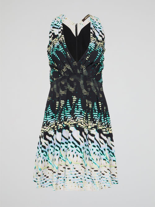 Indulge in the luxurious elegance of the Printed Plunge Flared Dress by Roberto Cavalli, a masterpiece of artistry and style. Embrace your inner goddess as the vibrant hues and intricate patterns effortlessly complement your every curve. Stand out from the crowd and make a bold fashion statement with this show-stopping piece that is sure to turn heads wherever you go.