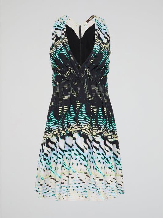 Indulge in the luxurious elegance of the Printed Plunge Flared Dress by Roberto Cavalli, a masterpiece of artistry and style. Embrace your inner goddess as the vibrant hues and intricate patterns effortlessly complement your every curve. Stand out from the crowd and make a bold fashion statement with this show-stopping piece that is sure to turn heads wherever you go.