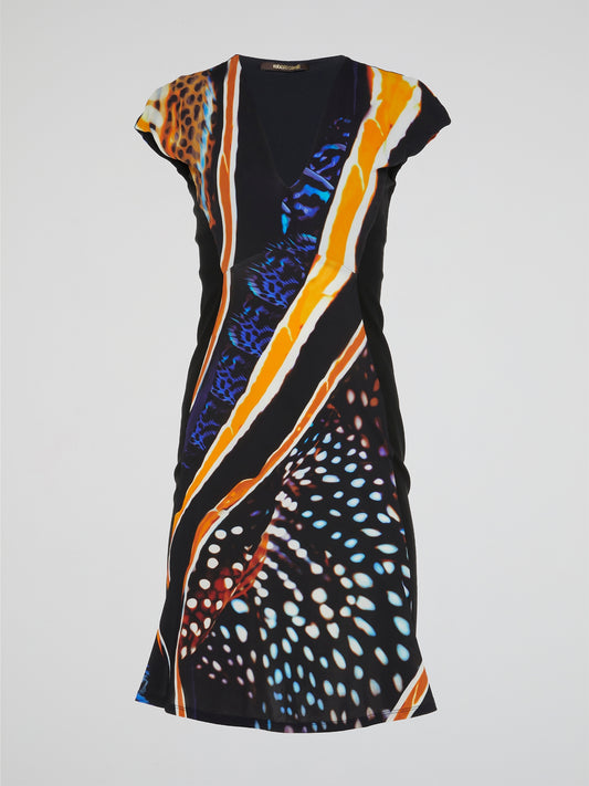 Indulge your inner fashionista with the Abstract Print V-Neck Dress by Roberto Cavalli - a masterpiece of style and sophistication that will turn heads wherever you go. The vibrant colors and bold patterns of this dress exude confidence and allure, making it a must-have for any woman who wants to make a statement. Embrace your individuality and show off your unique sense of fashion with this stunning piece that is sure to elevate your wardrobe to a whole new level.