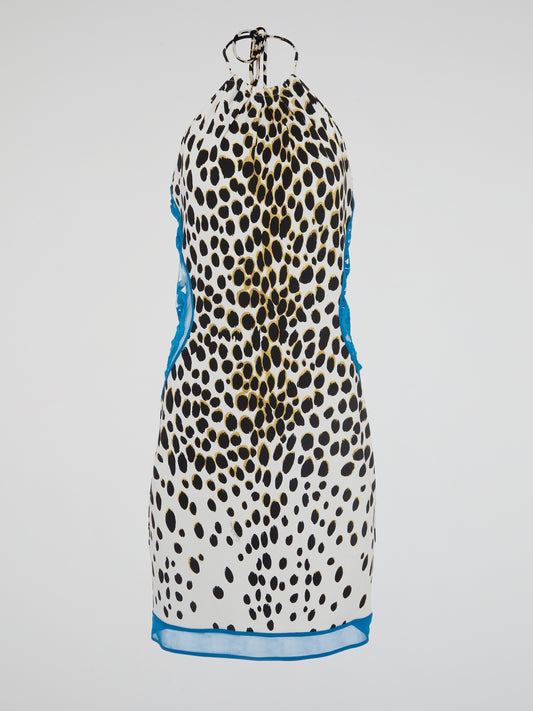 Unleash your inner wild side with our stunning Leopard Print Halter Neck Dress by Roberto Cavalli. This fierce and fabulous piece exudes confidence and sophistication, making it perfect for any special occasion or night out. Stand out from the crowd and turn heads wherever you go in this show-stopping statement dress.