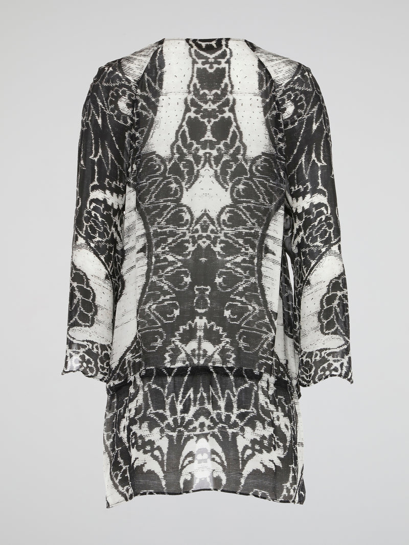 Shadow Mirage Embellished Sheer Kaftan