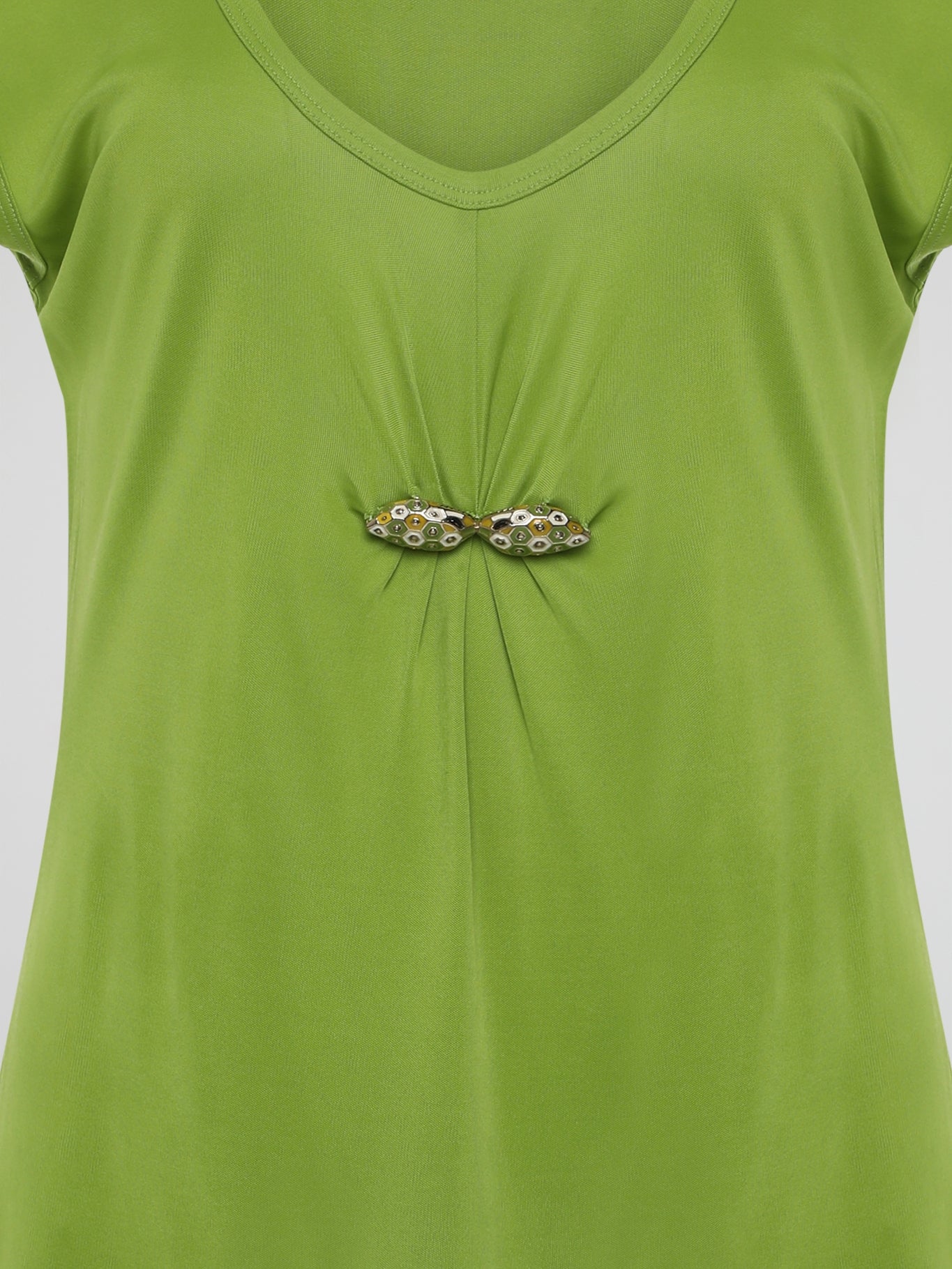 Introducing the Green Scoop Neck Top by Roberto Cavalli, where elegance meets sustainability! Crafted from luxurious eco-friendly materials, this chic piece boasts a flattering scoop neckline and a vibrant green hue that radiates freshness and life. Feel confident and fashion-forward, knowing that this Roberto Cavalli creation not only enhances your style, but also supports a greener future.