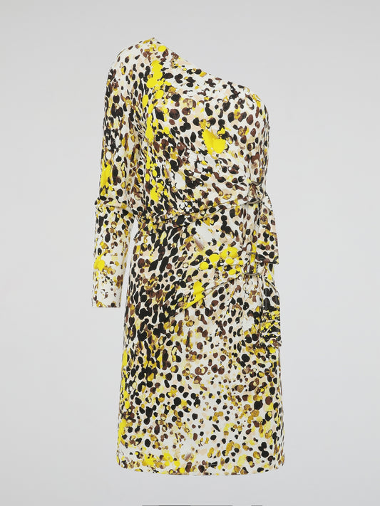 Unleash your fierce and untamed fashion sense with this Yellow Leopard Print Asymmetrical Dress by Roberto Cavalli. Designed to make a bold and confident statement, the dress boasts a striking yellow leopard print pattern that exudes both elegance and audacity. Its asymmetrical silhouette adds a touch of modern flair, ensuring you'll stand out in any crowd as the epitome of stylish versatility.