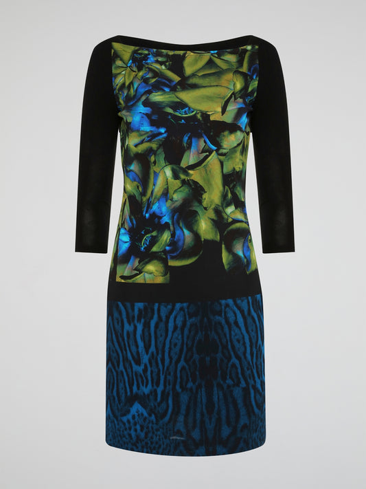 Step into the world of high fashion with this Abstract Print Long Sleeve Dress by Roberto Cavalli. This eye-catching piece features a vibrant and unique print, making it the perfect statement piece for any occasion. Elevate your wardrobe with this luxurious and stylish dress that is sure to turn heads wherever you go.