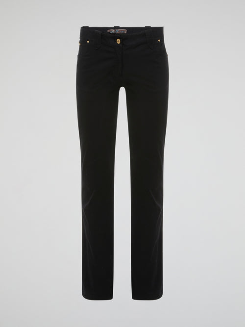 Step out in style with our Black Studded Straight Leg JeansLt By Voyage, featuring edgy studded detailing that will add a touch of rockstar glamour to any outfit. These jeans are made with a comfortable design and a flattering straight leg fit, making them perfect for both casual and dressed-up looks. Elevate your wardrobe with these unique, statement-making jeans that are sure to turn heads wherever you go.