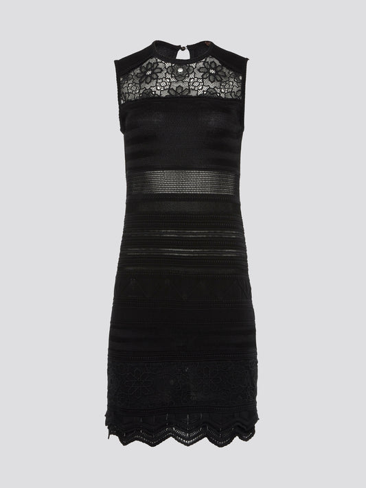 Indulge in the perfect blend of elegance and allure with our Black Lace Panel Mini Dress by Roberto Cavalli. This stunning piece features intricate lace detailing that highlights your curves, while the mini length adds a touch of sass to your look. Whether you're hitting the town or attending a special event, this dress is sure to turn heads and make you feel like a true fashionista.
