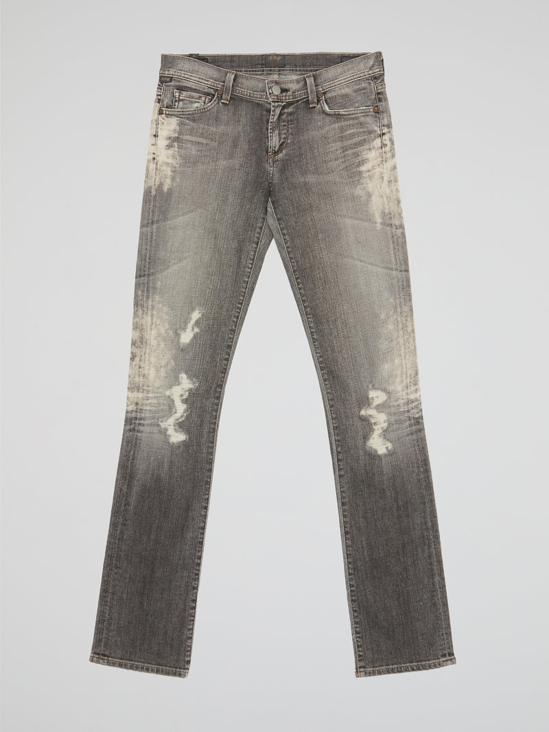 Step up your denim game with our Grey Distressed Denim Jeans from Citizens Of Humanity. Made with premium quality denim and intricate distressing detail, these jeans are perfect for adding a touch of edgy style to any outfit. Whether you're dressing them up or down, these jeans are a must-have staple for any fashion-forward wardrobe.