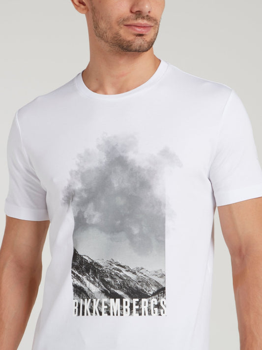 White Graphic Print T-Shirt