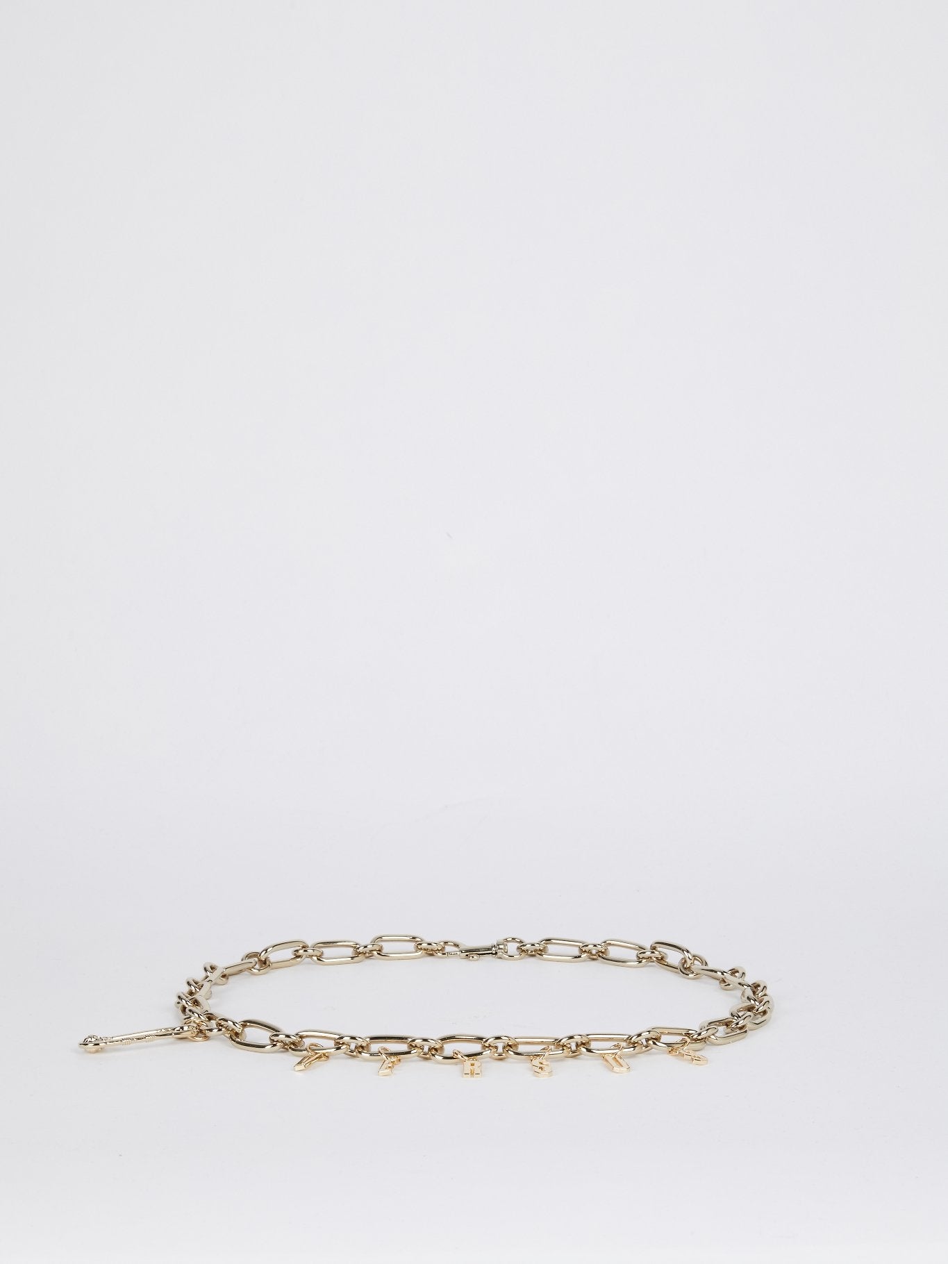 Logo Embellished Chain Belt