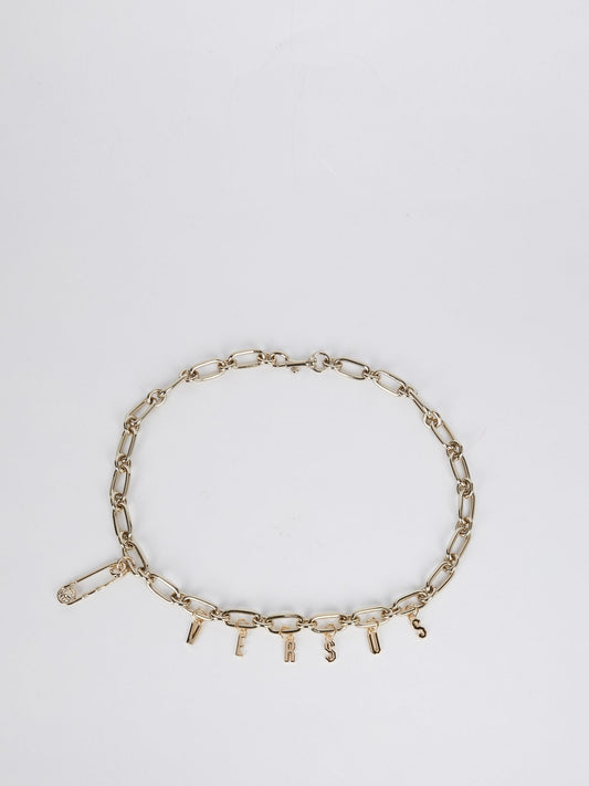 Logo Embellished Chain Belt