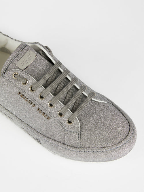 Silver Metallic Statement Sneakers