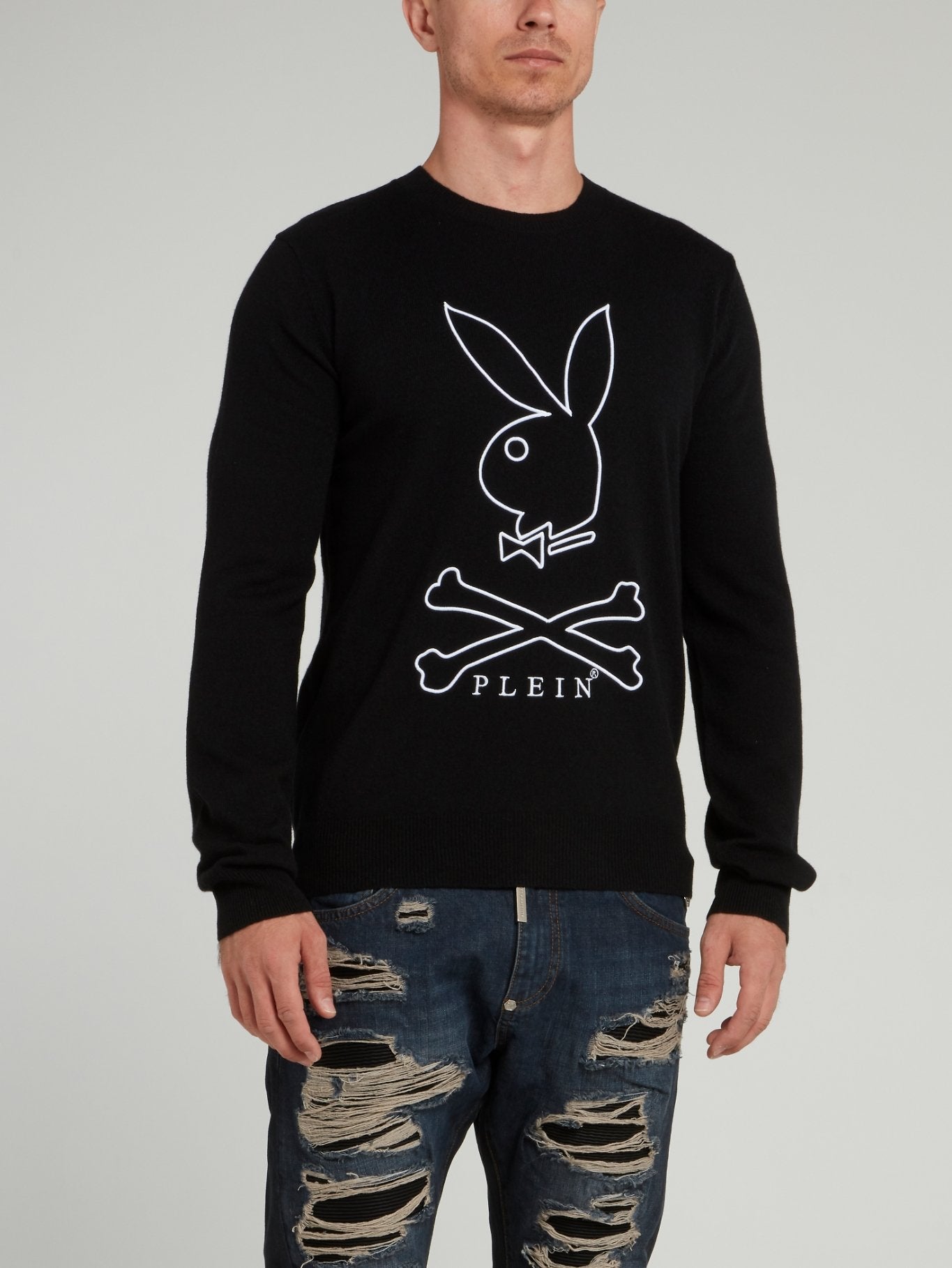 Playboy Black Crewneck Pullover