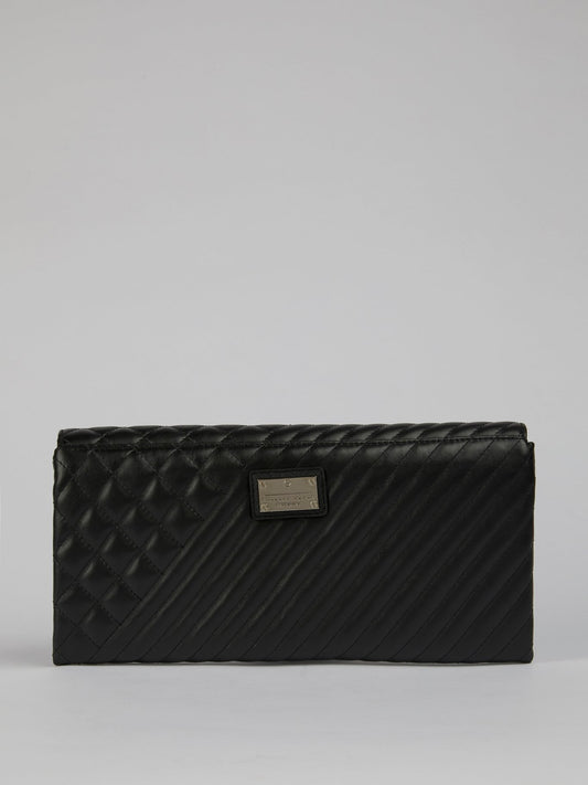 Studded Logo Quilted Clutch Bag