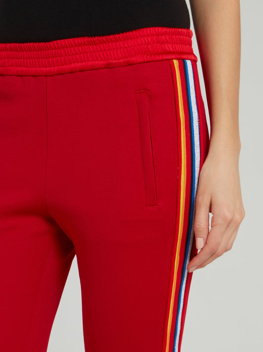 Red Side Stripe Active Trousers