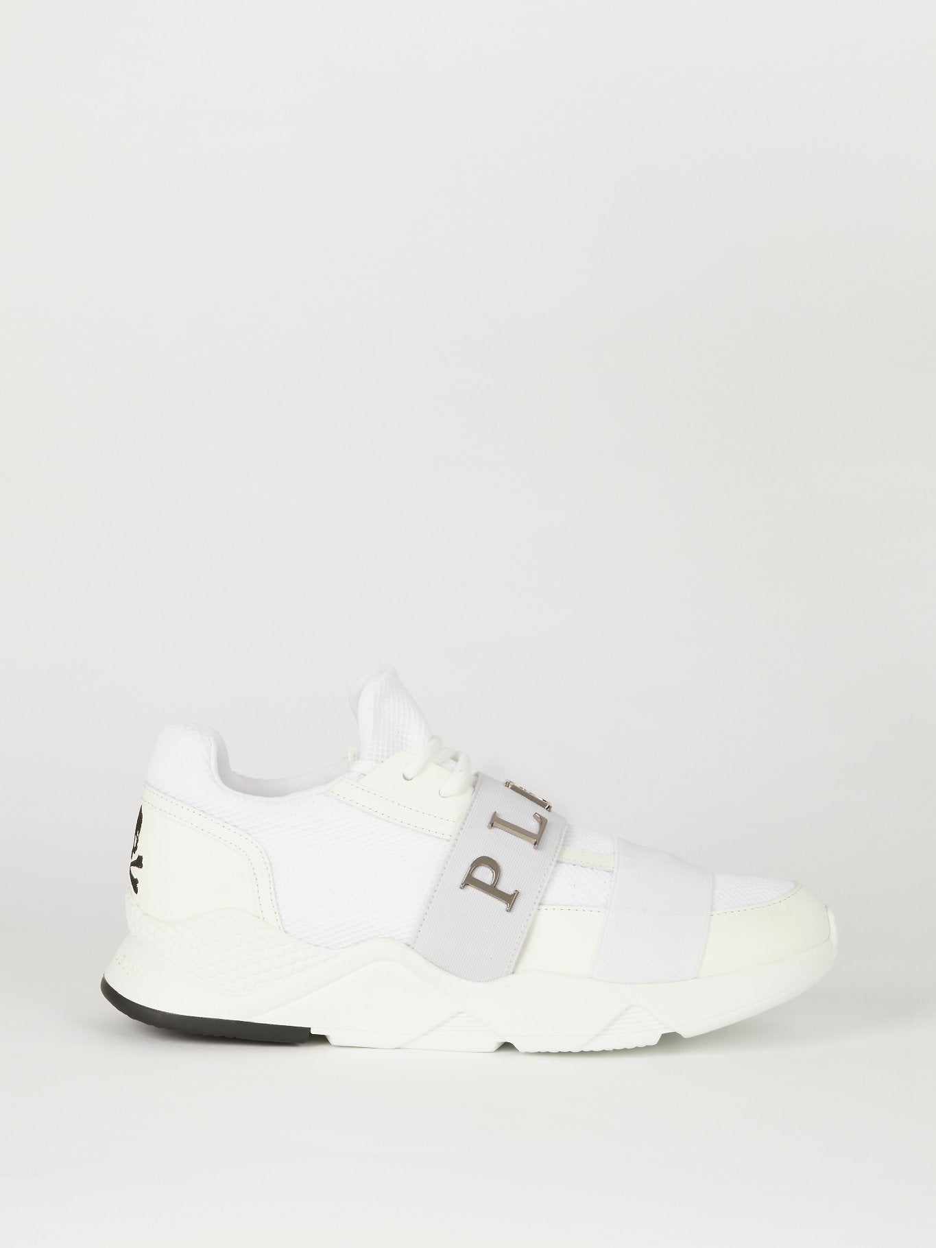 White Logo Front Strap Trainers