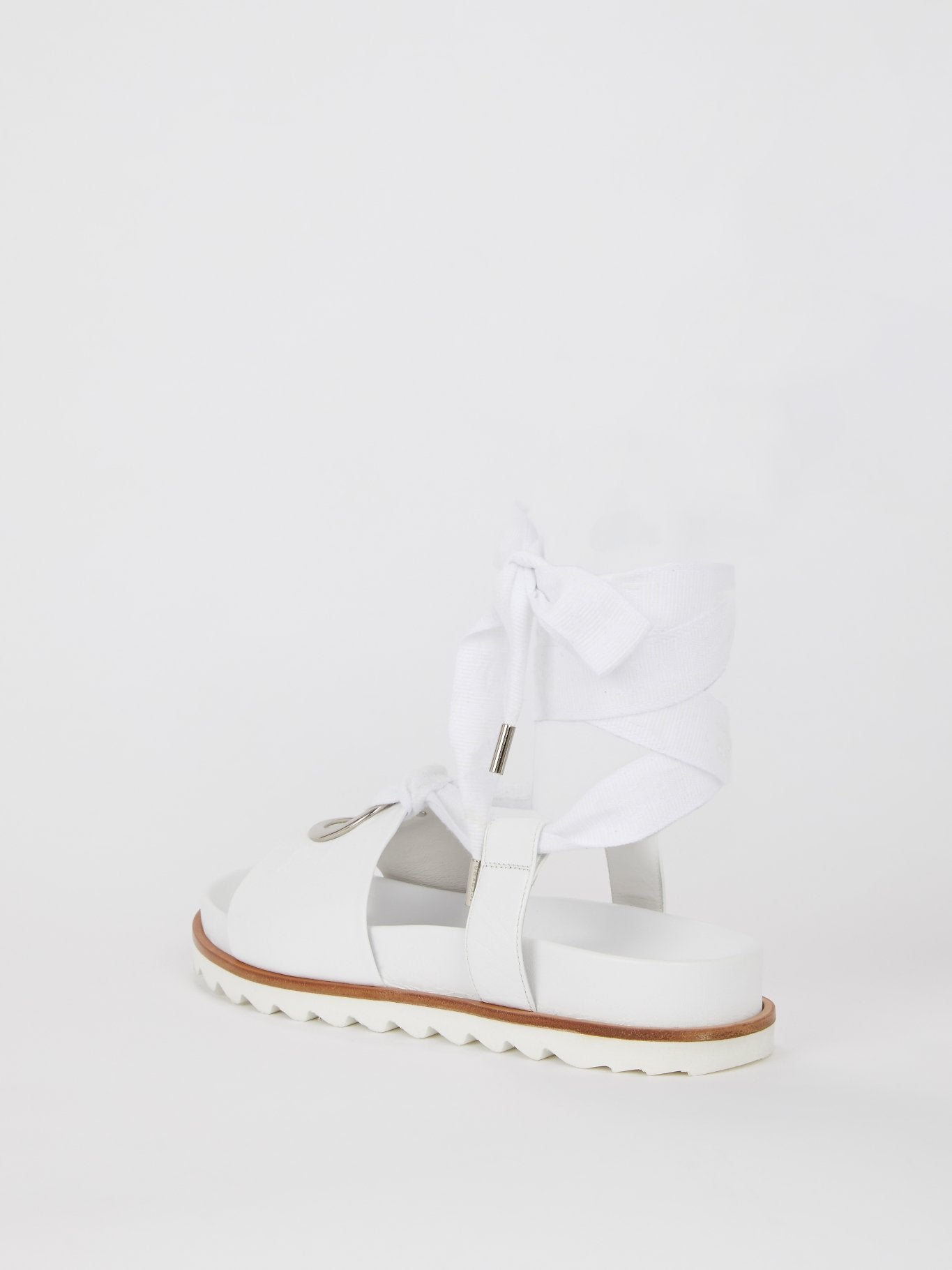 White Nappa Gladiator Sandals