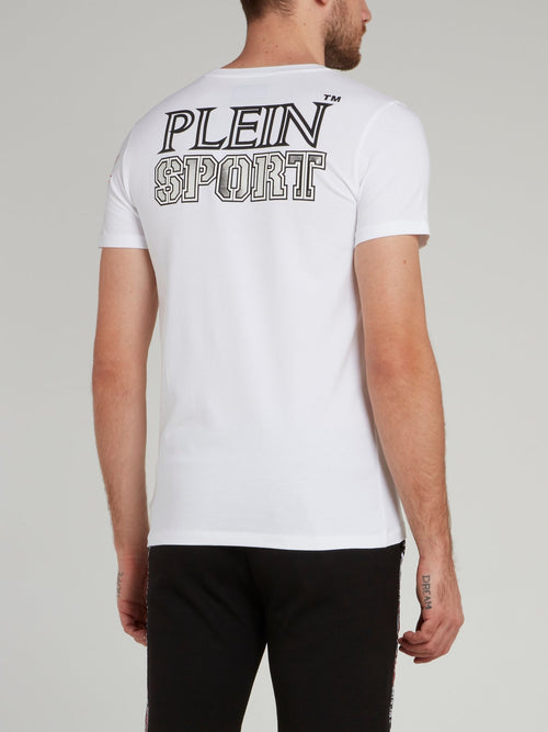 White Statement Logo Cotton T-shirt