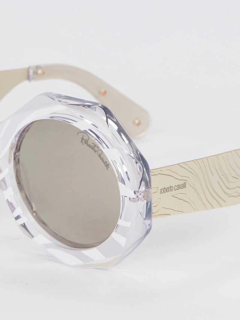 Smoke Mirror Crystal Sunglasses