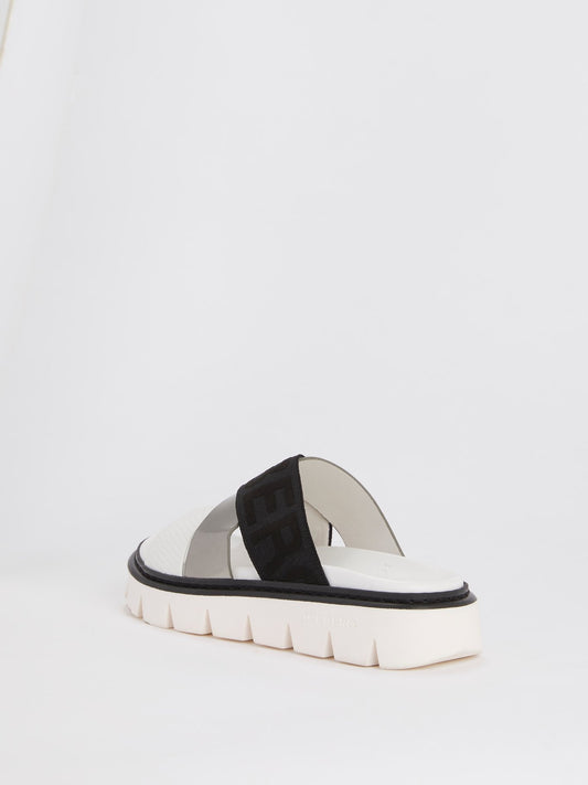 Contrast Crisscross Logo Slides