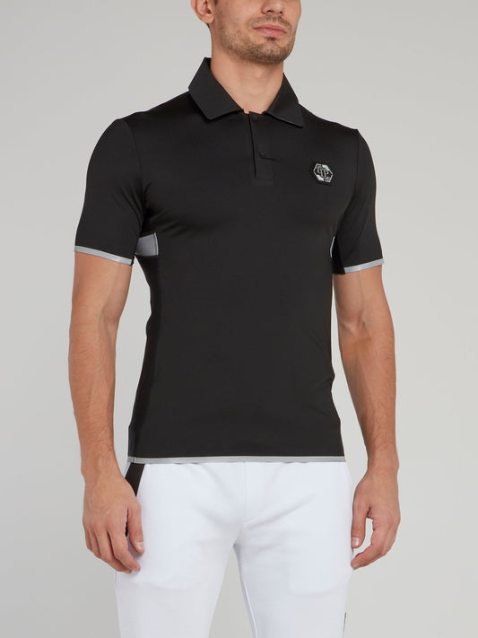 Grey Edge Statement Polo Shirt