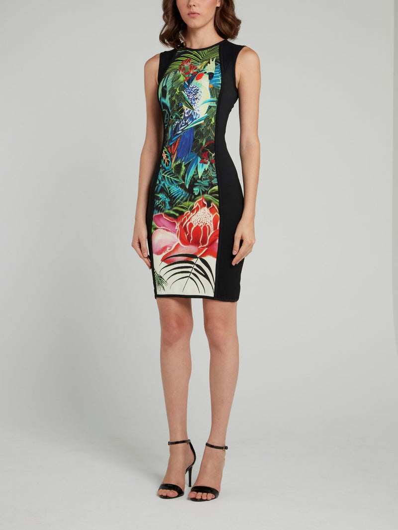 Flora and Fauna Rear Zip Sheath Dress