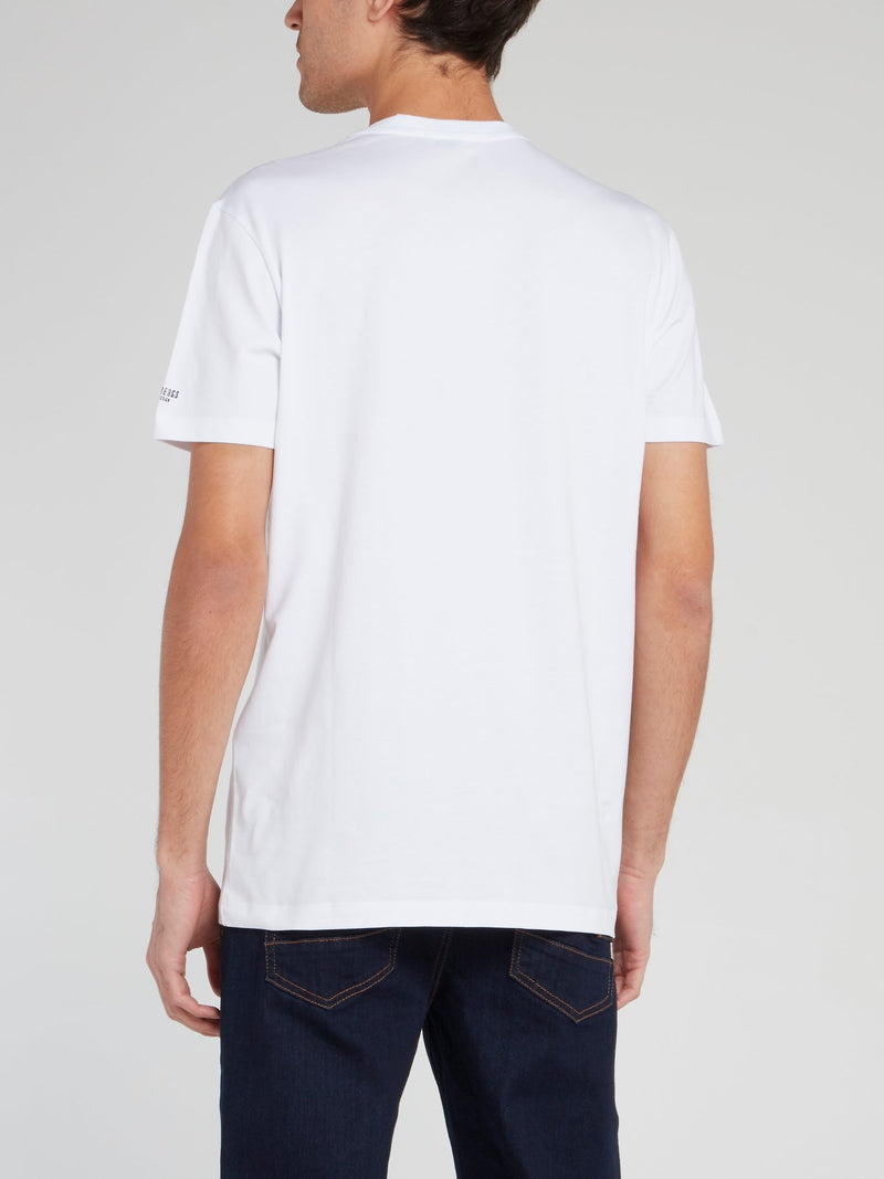 White Food Print T-Shirt