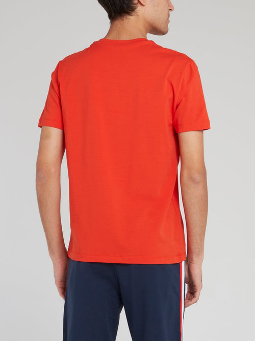 Orange Sport Logo T-Shirt