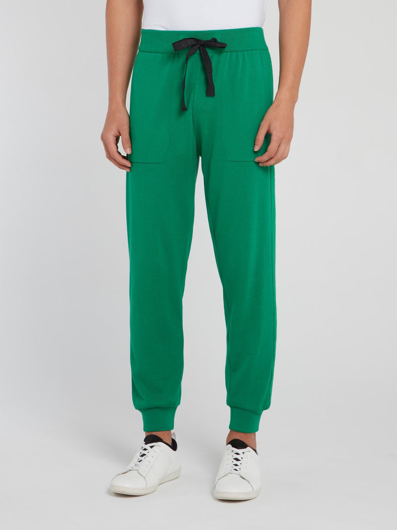 Green Knitted Track Pants