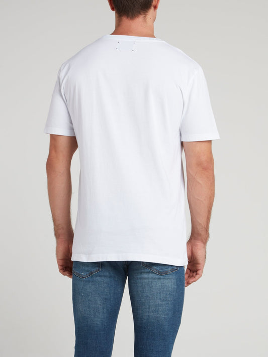 White Logo Tape Jersey T-Shirt