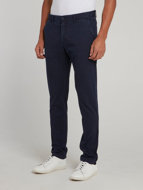 Navy Slim Fit Tailored Pants