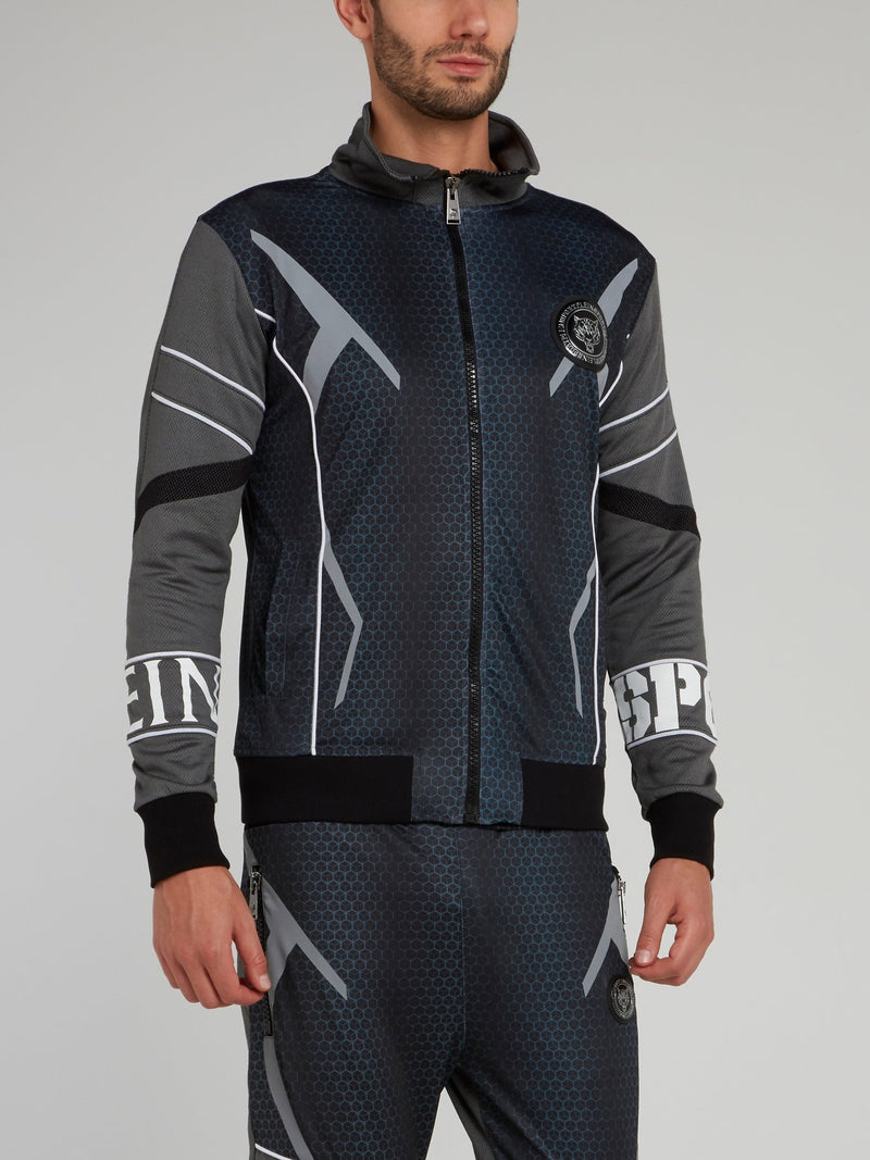 Ramires Navy Geometric Jogging Jacket