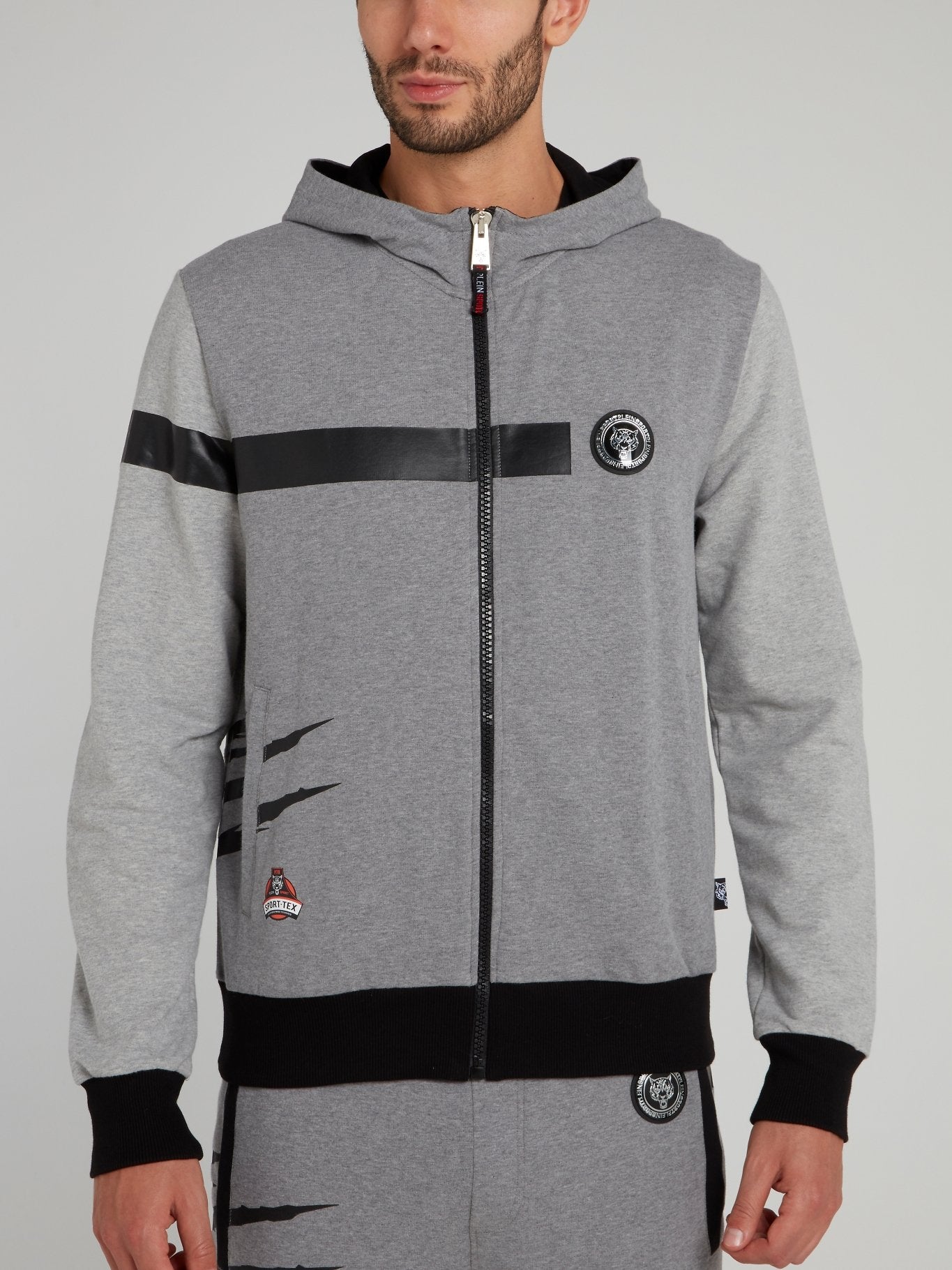 Potency Grey Hoodie Sweat Jacket