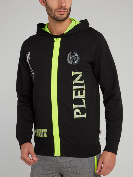 Martin Neon Panel Hoodie Sweat Jacket